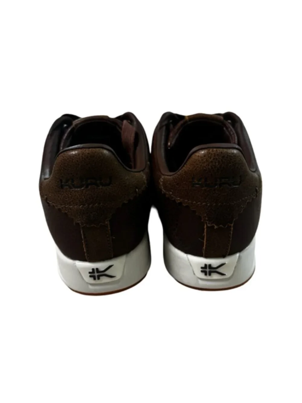 KURU Roam Shoes Mens Size 9.5 Clove Brown Leather Comfort Walking Sneakers